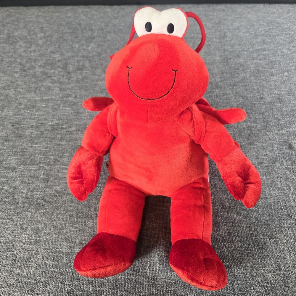 Build A Bear Red Lobster Backpack Shell Plush Stuffed Toy Retired 17"